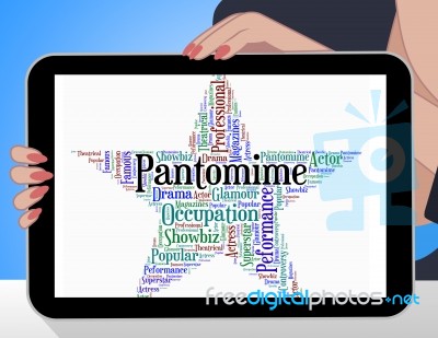 Pantomime Star Indicates Words Play And Melodrama Stock Image