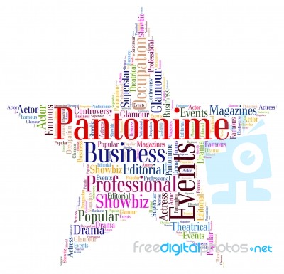 Pantomime Star Represents Stage Theaters And Dramas Stock Image