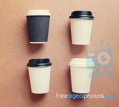 Paper Coffee Cup Mock Up Stock Photo
