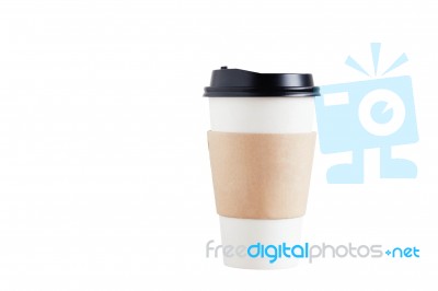 Paper Cup On White Background Stock Photo
