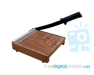 Paper Cutter Isolated Stock Photo Paper Cutter Isolated Stock Photo