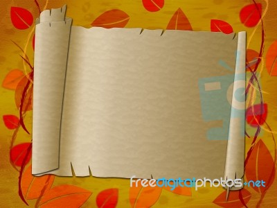 Paper Scroll Represents Rolled Up And Diploma Stock Image