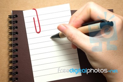 Paper With Hand Holding Pen Stock Photo Paper With Hand Holding Pen Stock Photo