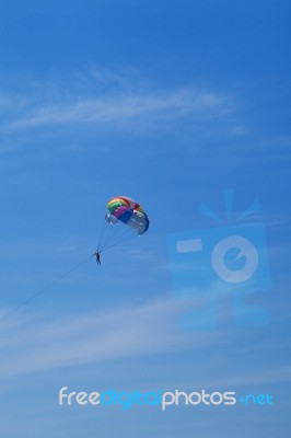 Paraflying Stock Photo