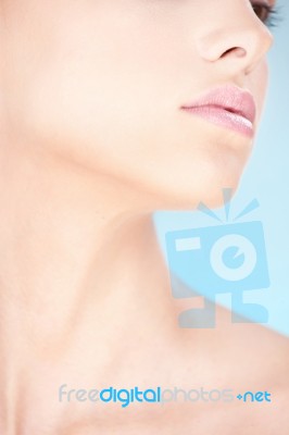 Part Of A Woman's Face Stock Photo