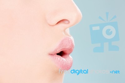 Part Of A Woman's Face Stock Photo