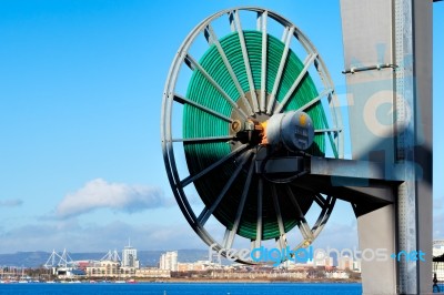 Part Of The Cardiff Bay Barrage Stock Photo