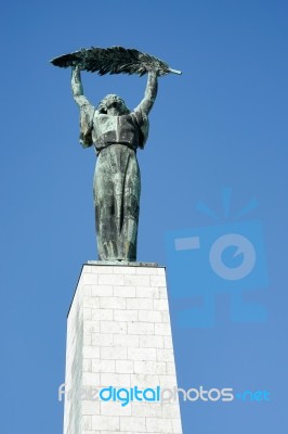 Part Of The Liberty Or Freedom Statue In Budapest Stock Photo