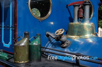 Partial View Bluebell Steam Engine At Sheffield Park Station Stock Photo