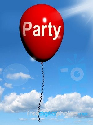 Party Balloon Represents Parties Events And Celebrations Stock Image