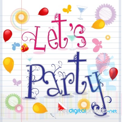 Party Card Stock Image