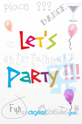 Party Card Stock Image