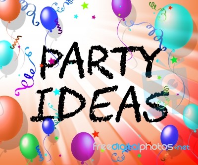 Party Ideas Represents Consider Invention And Contemplations Stock Image