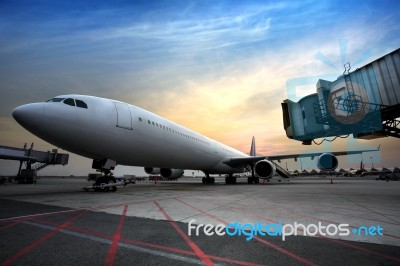 Passenger Planes Stock Photo