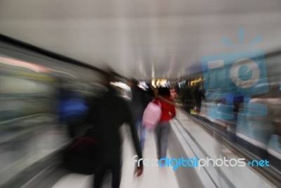 Passengers Motion Stock Photo