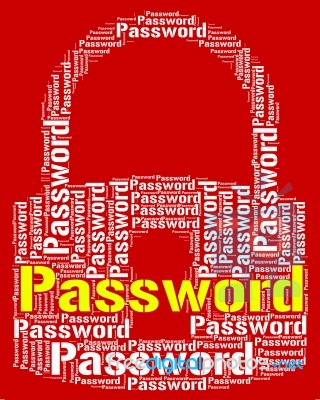 Password Lock Means Log Ins And Access Stock Image