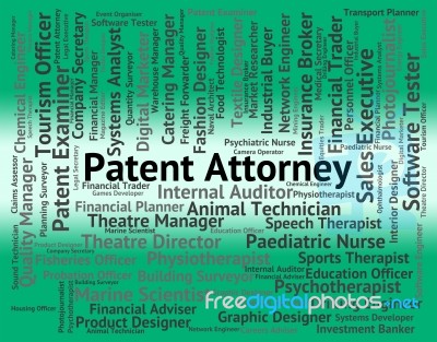Patent Attorney Indicating Performing Right And Occupations Stock Image
