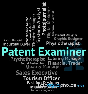 Patent Examiner Means Performing Right And Analyst Stock Image