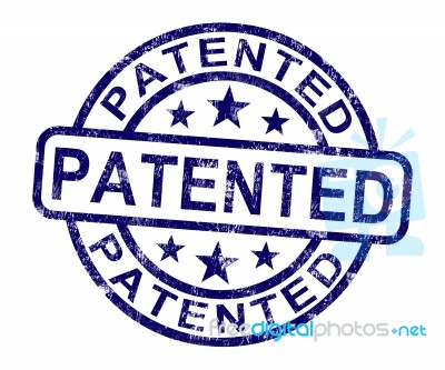 Patented Stamp Stock Image