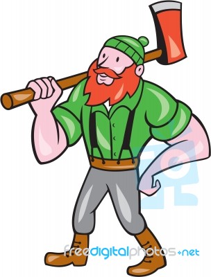 Paul Bunyan Lumberjack Isolated Cartoon Stock Image Paul Bunyan Lumberjack Isolated Cartoon Stock Image
