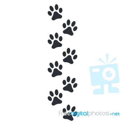 Paw Print  Illustration Stock Image