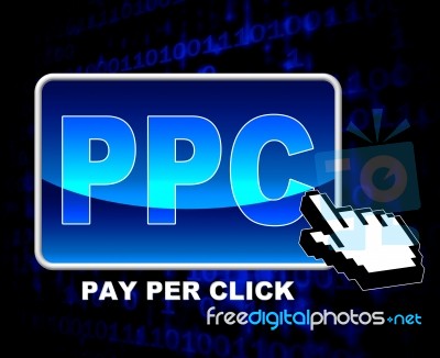 Pay Per Click Means Web Site And Selling Stock Image