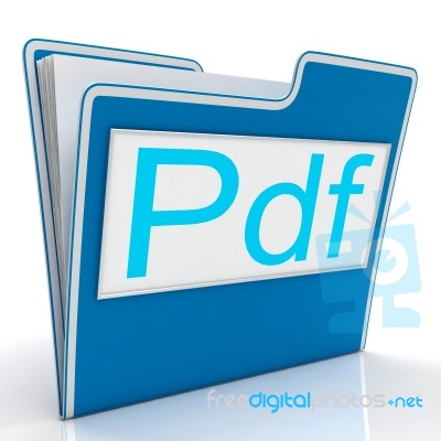 Pdf File Shows Documents Format Or Files Stock Image