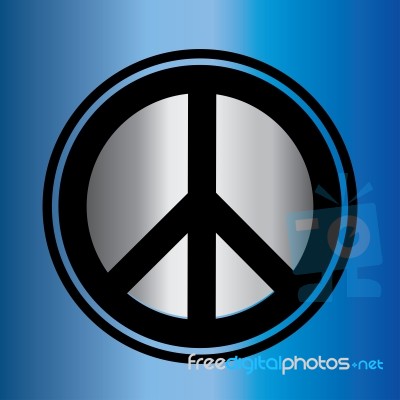 Peace Sign Button Stock Image