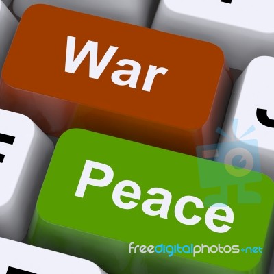 Peace War Keys Stock Image