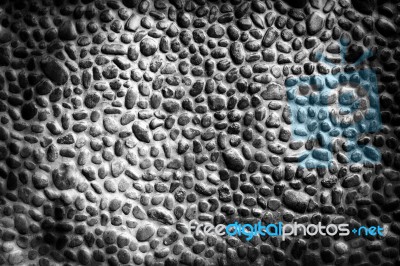 Pebble Wall Texture Stock Photo
