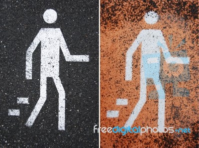 Pedestrian Signs Stock Photo