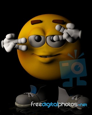 peekaboo Emotiguy Stock Image