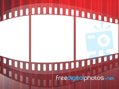 Pellicola Cinematografica Su Sfondo Rosso Stock Image