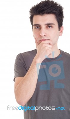 Pensive Man Stock Photo