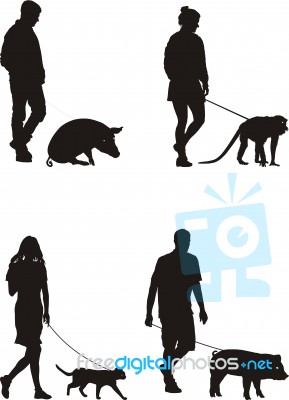 People And Animal Stock Image