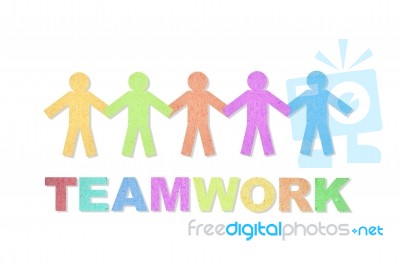 People And Teamwork Word Stock Image