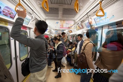 People In Tokyo Metro Pass Stock Photo