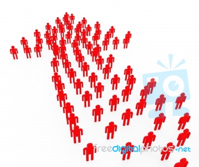 People Synergy Leadership Means Working Together And Authority Stock Image