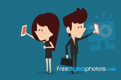 People Taking Selfie Photo Stock Image People Taking Selfie Photo Stock Image