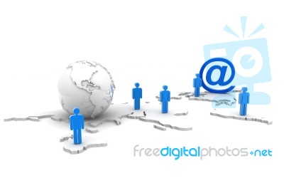 People With Network Connection Stock Image