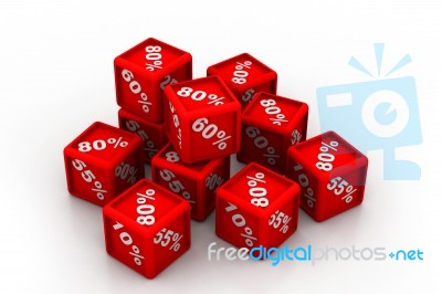 Percentage Cubes Stock Image