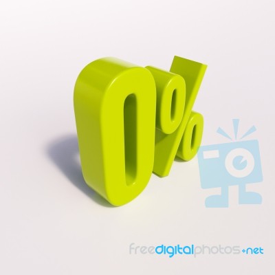 Percentage Sign, 0 Percent Stock Image