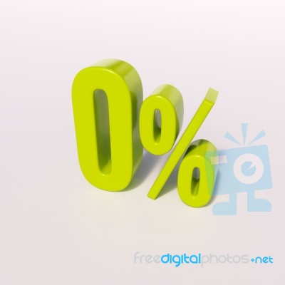 Percentage Sign, 0 Percent Stock Image