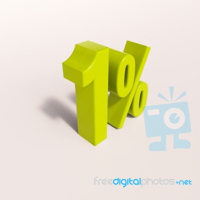 Percentage Sign, 1 Percent Stock Image