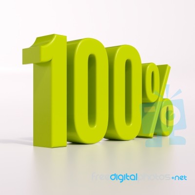 Percentage Sign, 100 Percent Stock Image
