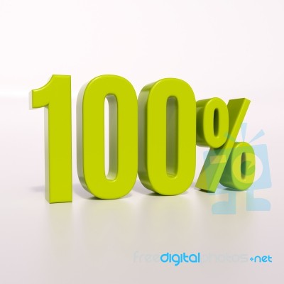 Percentage Sign, 100 Percent Stock Image