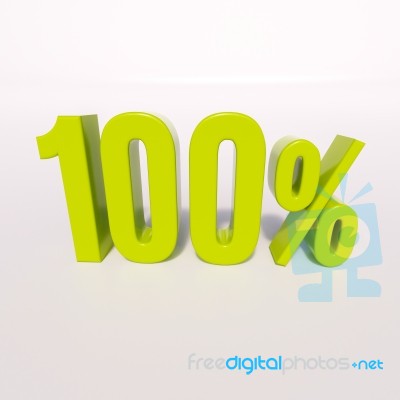 Percentage Sign, 100 Percent Stock Image