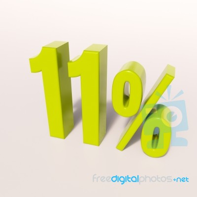 Percentage Sign, 11 Percent Stock Image