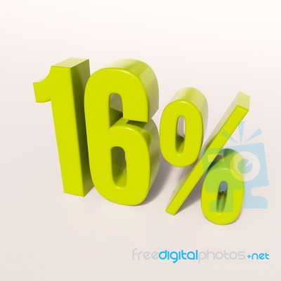 Percentage Sign, 16 Percent Stock Image