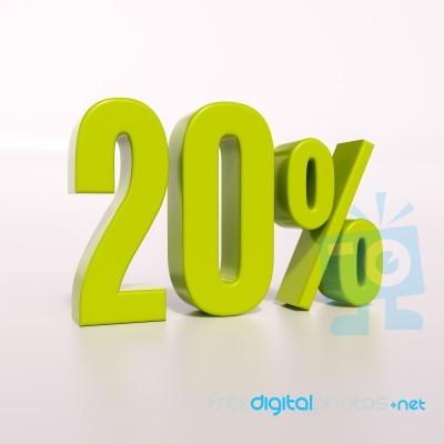 Percentage Sign, 20 Percent Stock Image